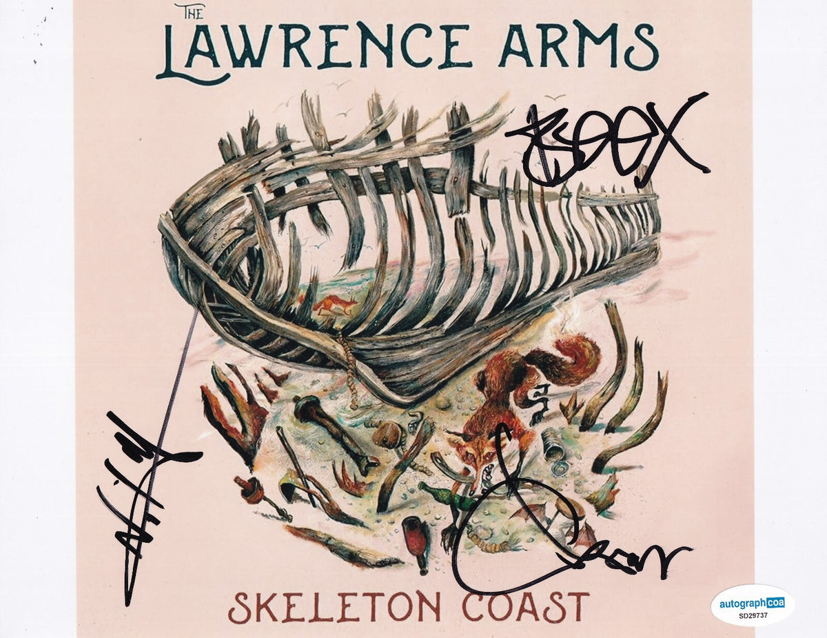 THE LAWRENCE ARMS group signed 8X10 photo by all 3 (PARTYING GIFT) ACOA SD29737