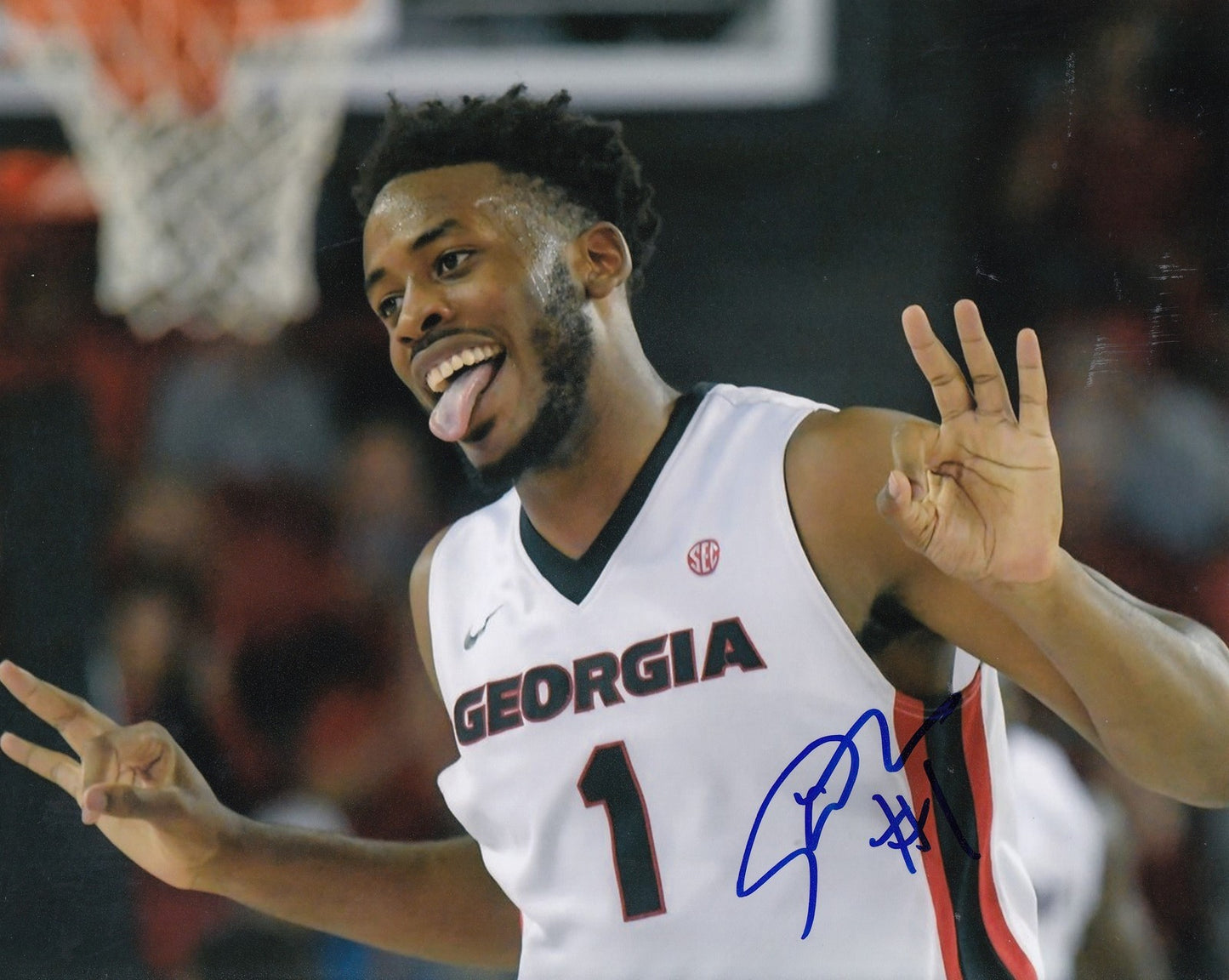 YANTE MATEN signed (GEORGIA BULLDOGS) Basketball 8X10 photo *NBA DRAFT* W/COA #2