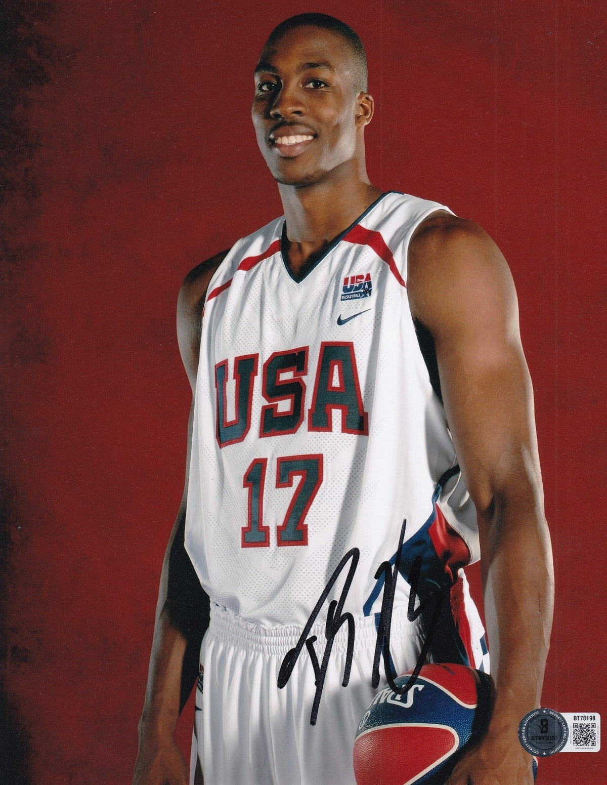 DWIGHT HOWARD signed (TEAM USA) Dream Team Basketball 8X10 photo BECKETT BT78198