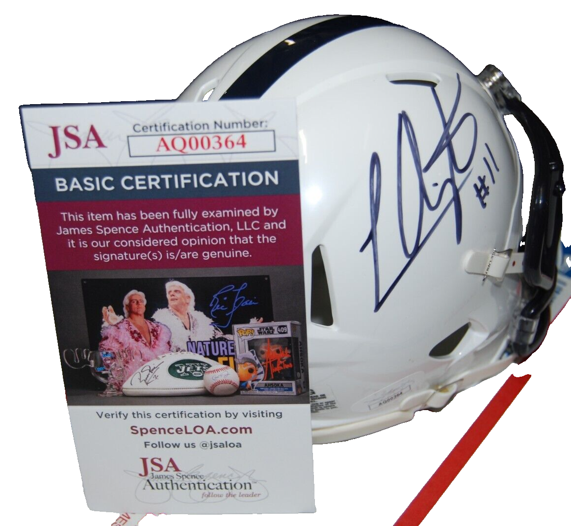 LAVAR ARRINGTON signed PENN STATE NITTANY LIONS mini football helmet JSA AQ00364