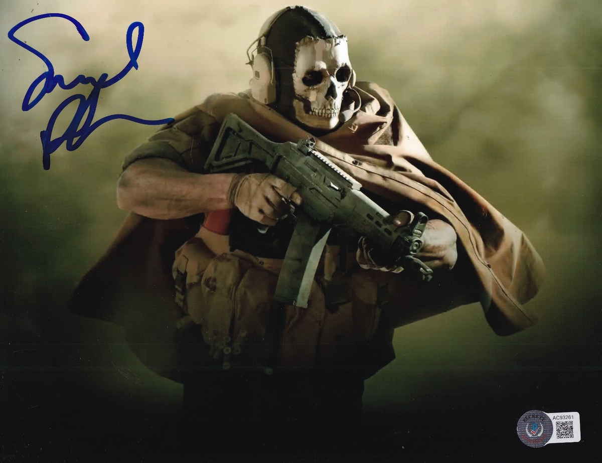 SAMUEL ROUKIN signed (CALL OF DUTY MODERN WARFARE) Ghost 8x10 BECKETT AC93261