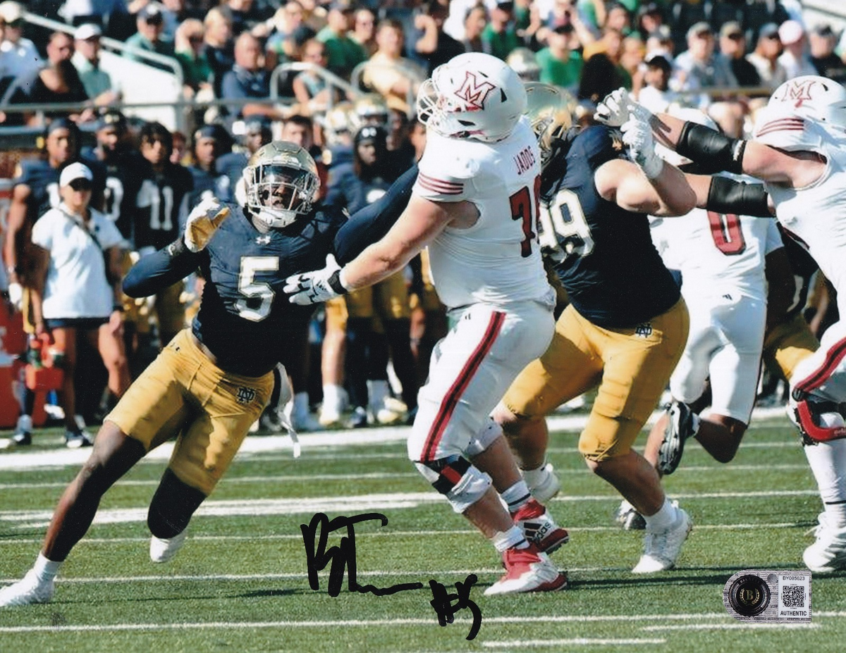BOUBACAR TRAORE signed (NOTRE DAME FIGHTING IRISH) 8X10 photo BECKETT BY085623