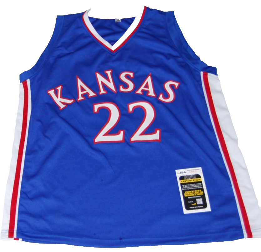 DARRYN PETERSON signed (KANSAS JAYHAWKS) Blue basketball jersey JSA CR86393