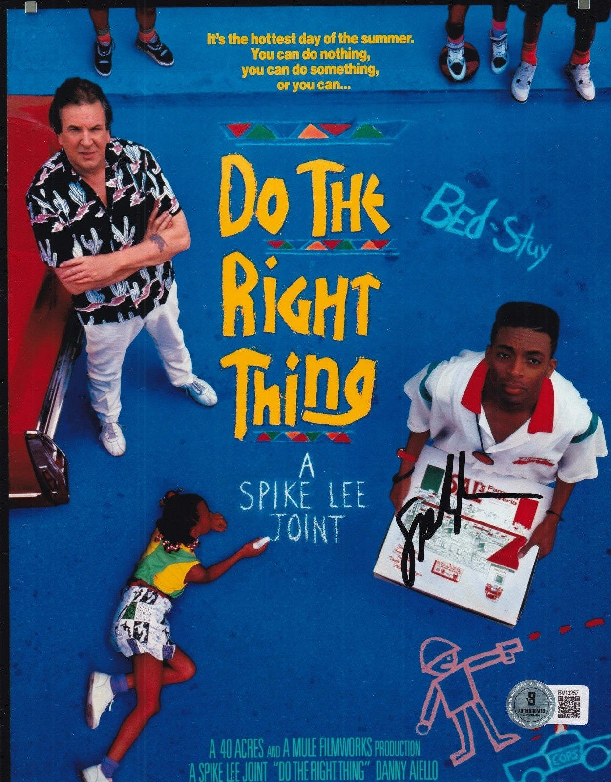 SPIKE LEE signed (DO THE RIGHT THING) movie poster 8X10 photo BECKETT BV13257