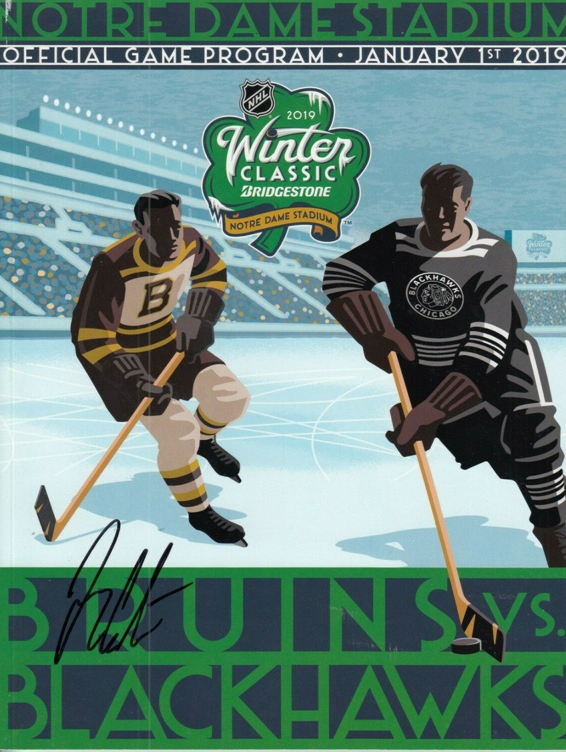 JEREMY COLLITON signed (2019 WINTER CLASSIC) Chicago Blackhawks official program