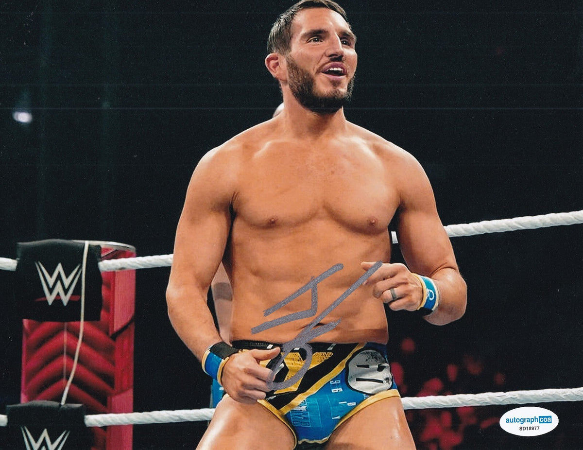 JOHNNY GARGANO signed (WWE) WRESTLING Smackdown NXT 8X10 photo ACOA SD18977