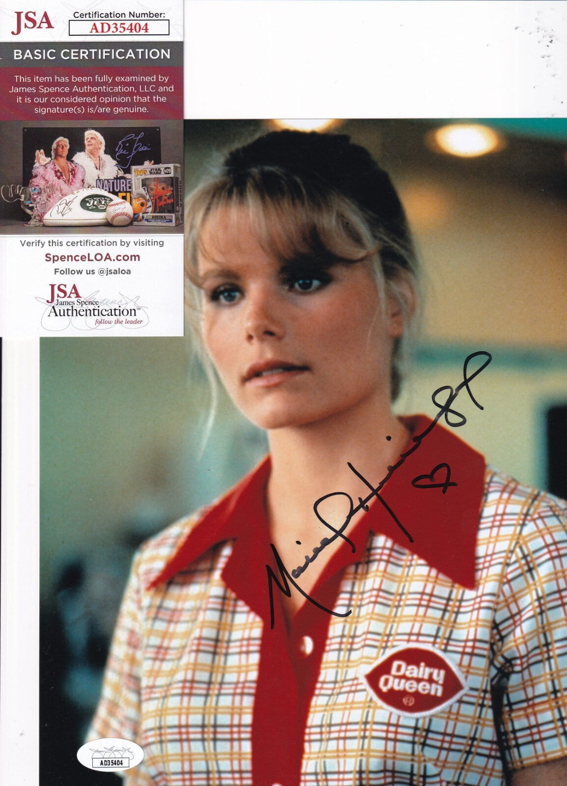 MARIEL HEMINGWAY signed (STAR 80) Dorothy autographed 8X10 photo JSA AD35404