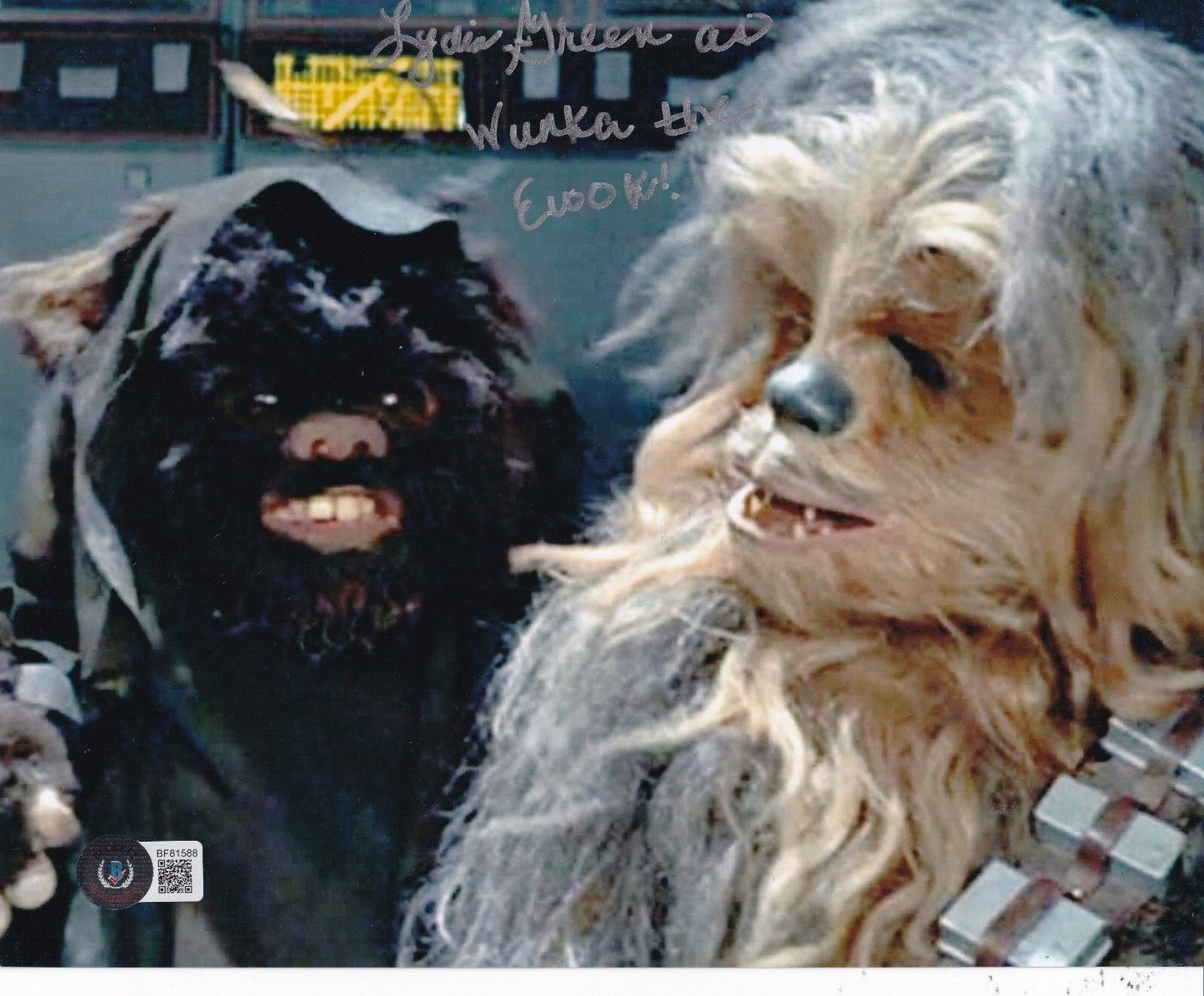 LYDIA GREEN signed (STAR WARS) Wunka the Ewok movie 8X10 photo BECKETT BF81588