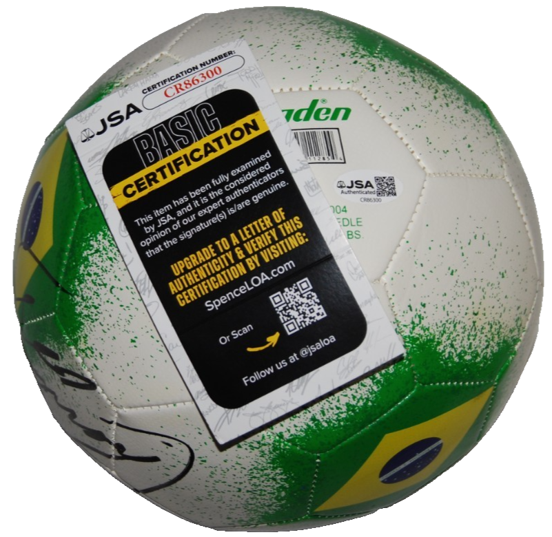 ROBERTO CARLOS signed (BRAZIL) Baden Soccer ball RC3 Real Madrid JSA CR86300