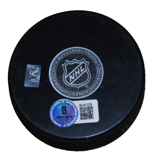 ARTYOM LEVSHUNOV signed (CHICAGO BLACKHAWKS) Centennial 100 puck BECKETT BU41229