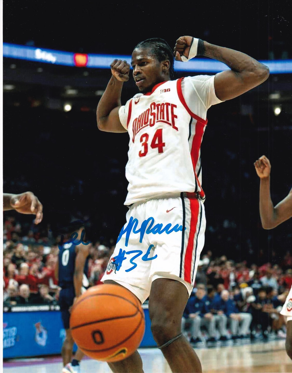 FELIX OKPARA signed (OHIO STATE BUCKEYES) basketball 8X10 photo W/COA #2