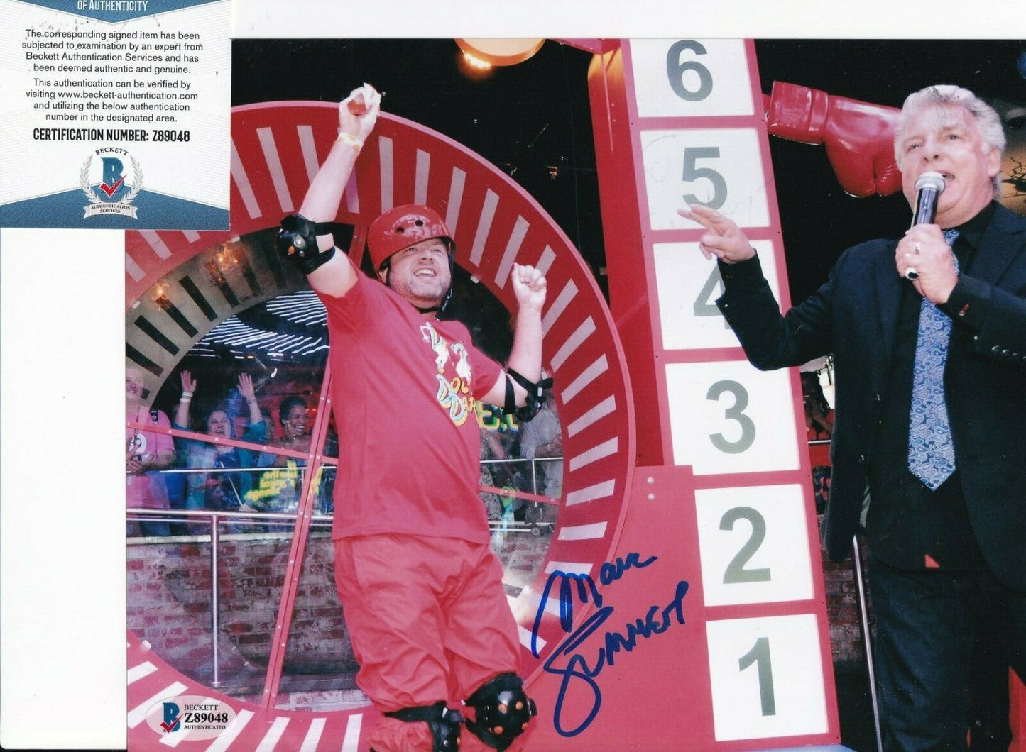 MARC SUMMERS signed (DOUBLE DARE) Nickelodeon TV host 8X10 photo BECKETT Z89048