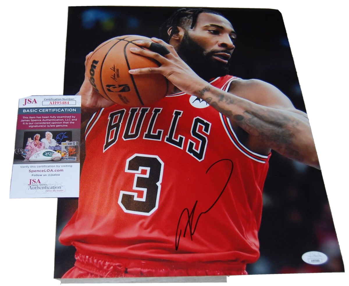 ANDRE DRUMMOND signed (CHICAGO BULLS) autographed 11X14 photo JSA COA AH95484
