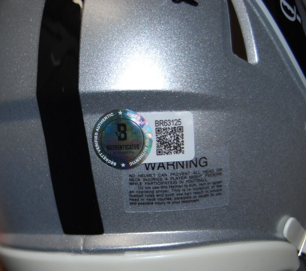 PETE CARROLL signed (LAS VEGAS RAIDERS) mini football helmet BECKETT BAS BR63125