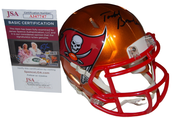 TODD BOWLES signed (TAMPA BAY BUCCANEERS) FLASH mini football helmet JSA AJ47747