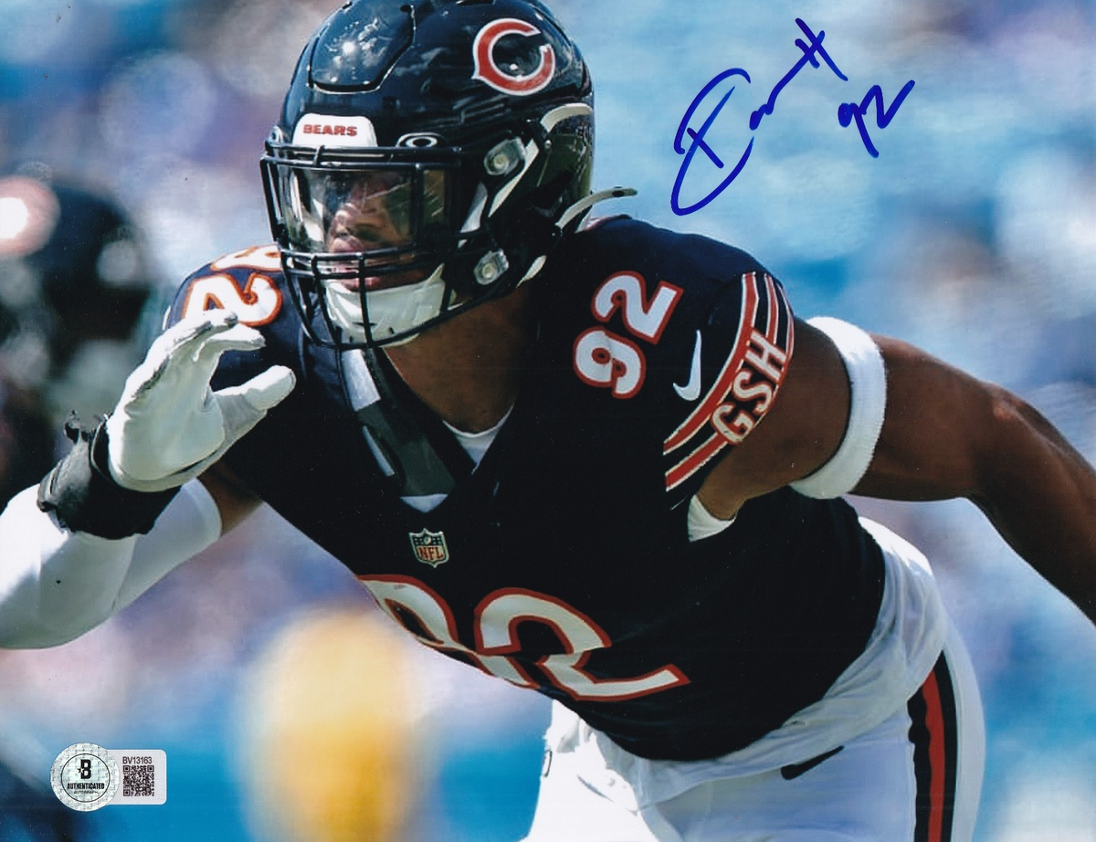 DANIEL HARDY signed (CHICAGO BEARS) football 8X10 photo BECKETT BAS BV13163