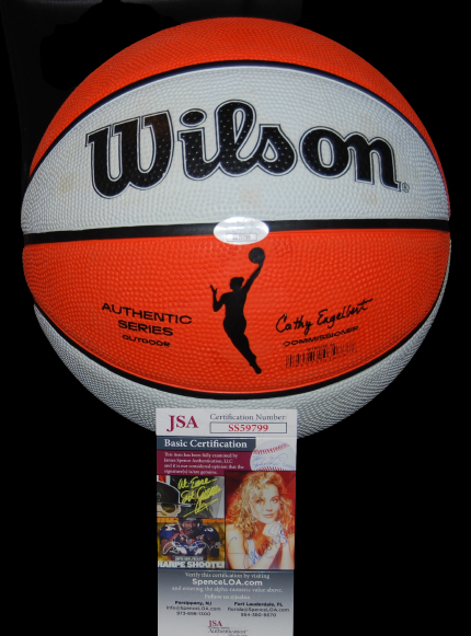 NANCY LIEBERMAN signed (DALLAS DIAMONDS) WNBA Rubber basketball JSA COA SS59799