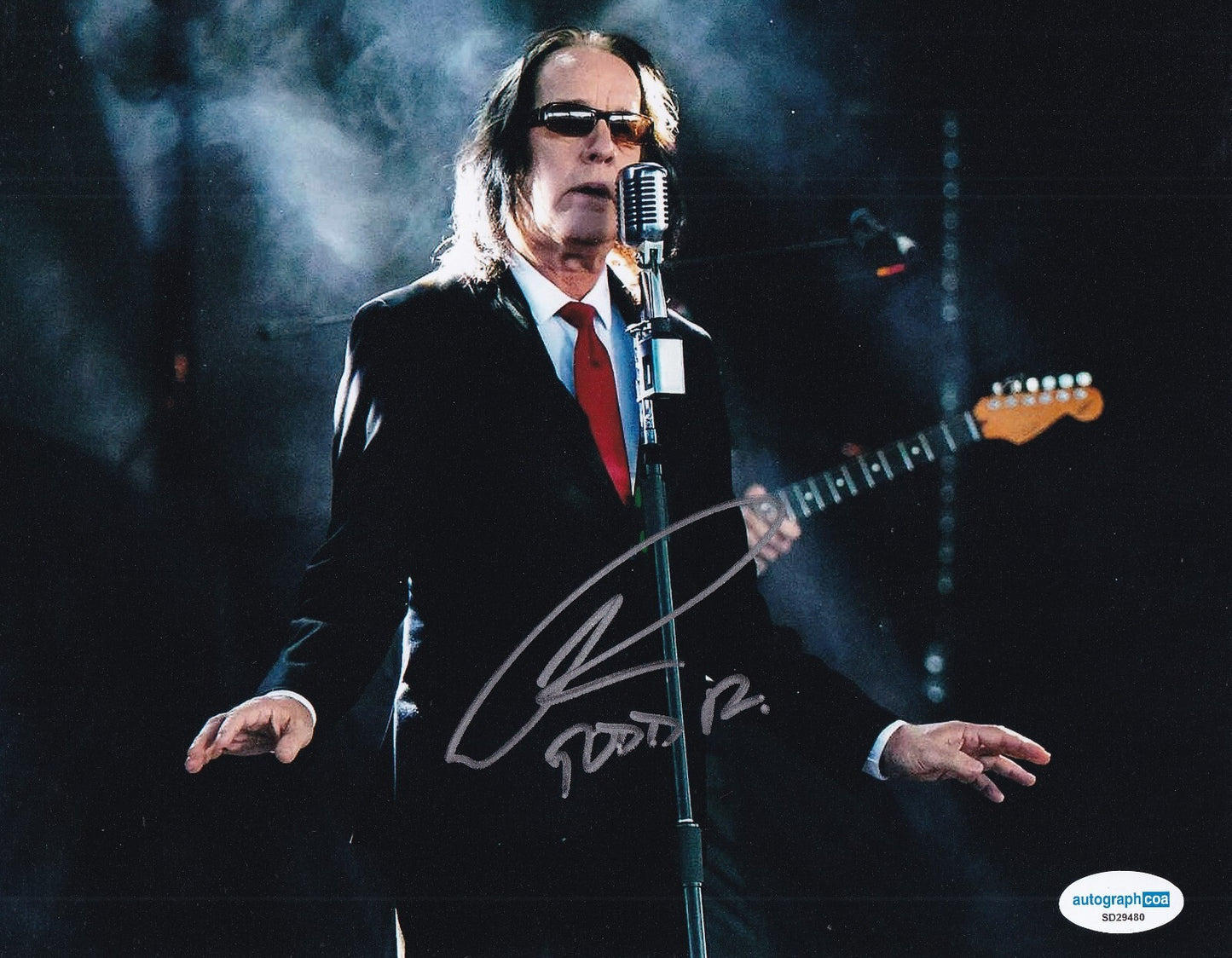 TODD RUNDGREN signed (I SAW THE LIGHT) Music singer 8X10 photo ACOA SD29480