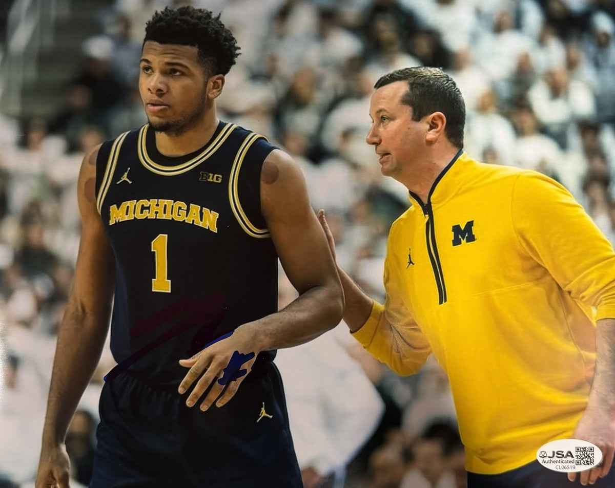TRENT MCKENNEY singed (MICHIGAN WOLVERINES) basketball 8X10 photo JSA CL06519