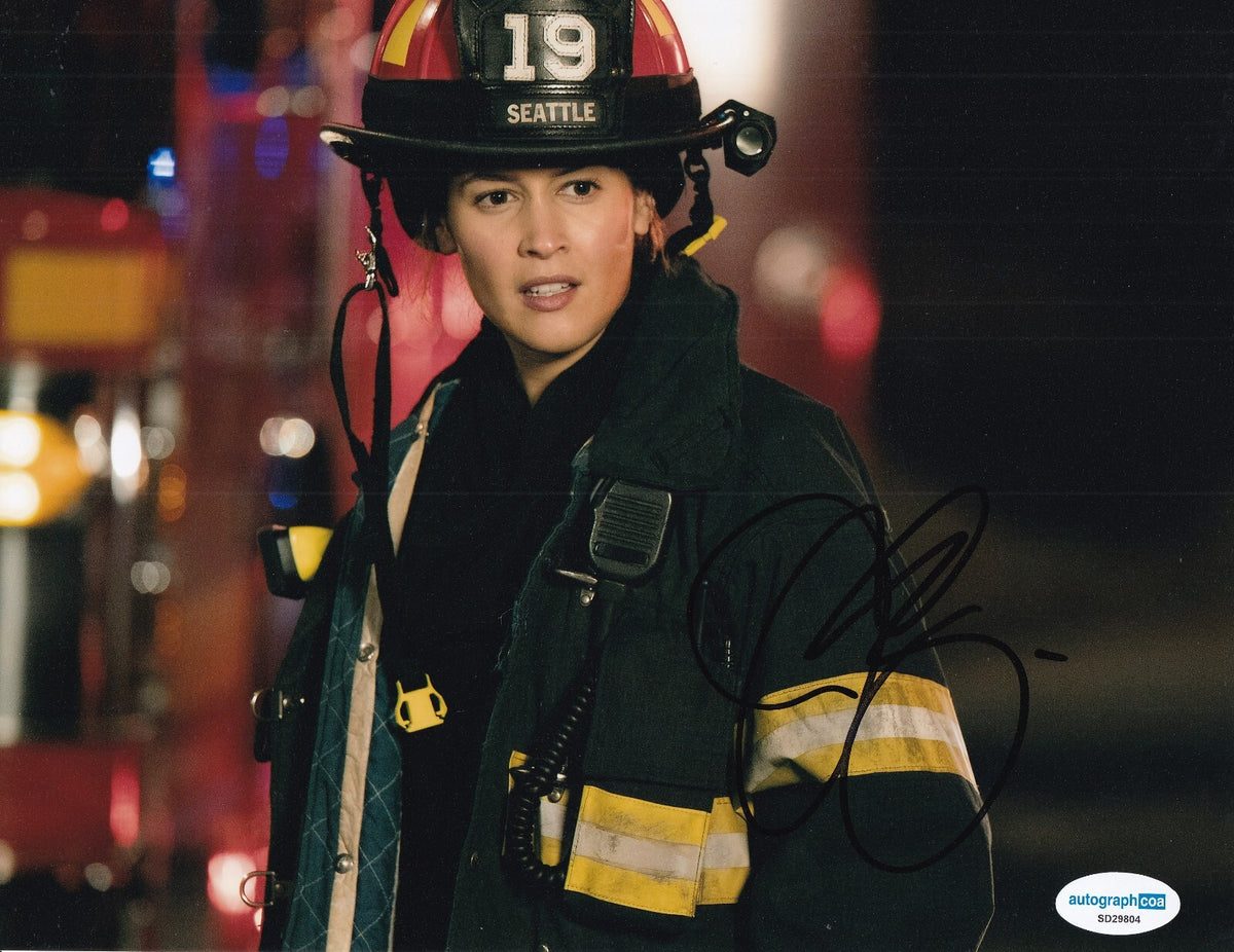 JAINA LEE ORTIZ signed (STATION 19) Andy Herrera 8X10 photo ACOA SD29804