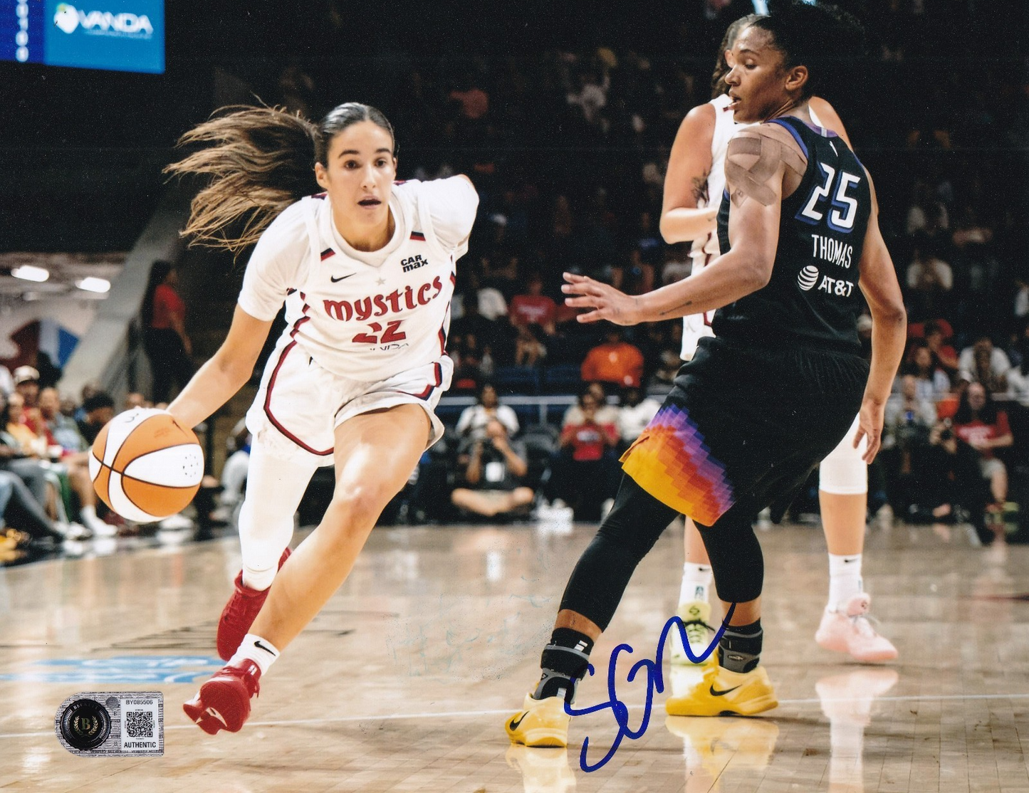 SONIA CITRON signed (WASHINGTON MYSTICS) WNBA basketball 8x10 BECKETT BY085506