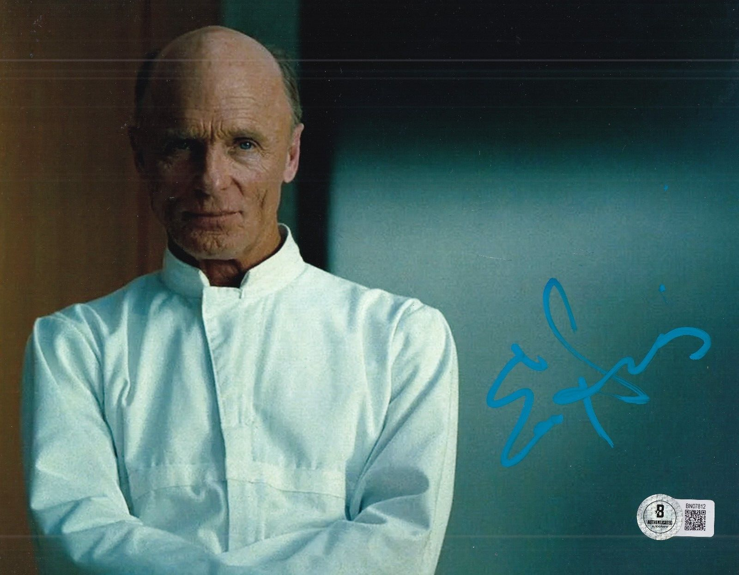 ED HARRIS signed (WESTWORLD) Man in Black 8X10 photo BECKETT BAS BN07812