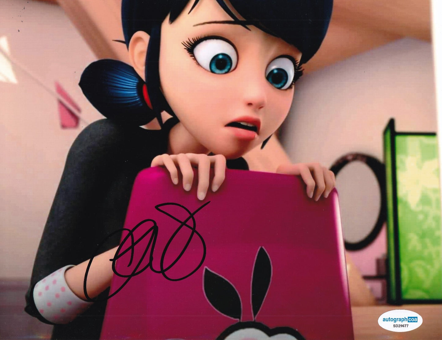 CRISTINA VALENZUELA signed (LADYBUG & CAT NOIR) 8x10 photo ACOA SD29677