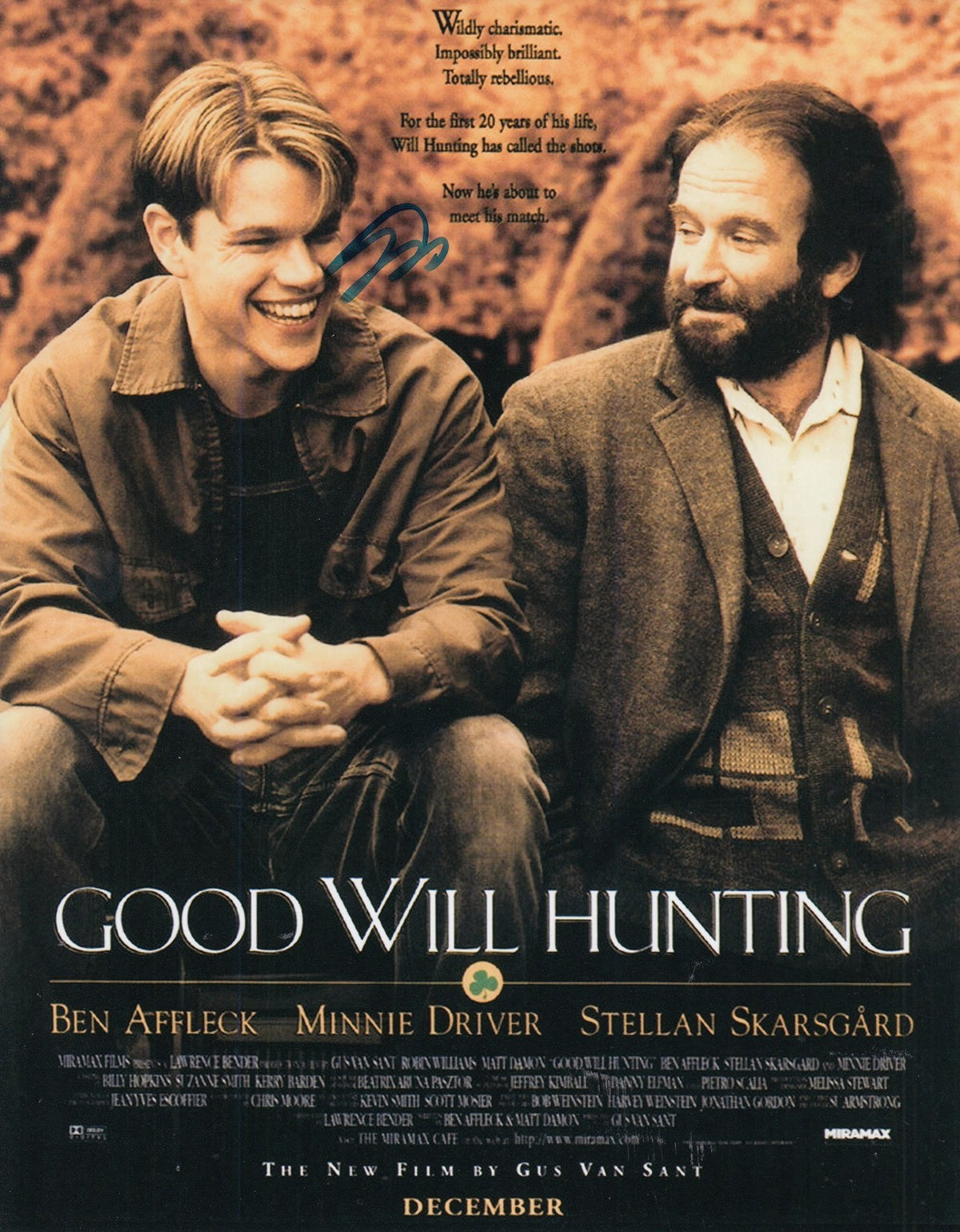 GUS VAN SANT signed (GOOD WILL HUNTING) Movie *DIRECTOR* POSTER 8X10 photo W/COA