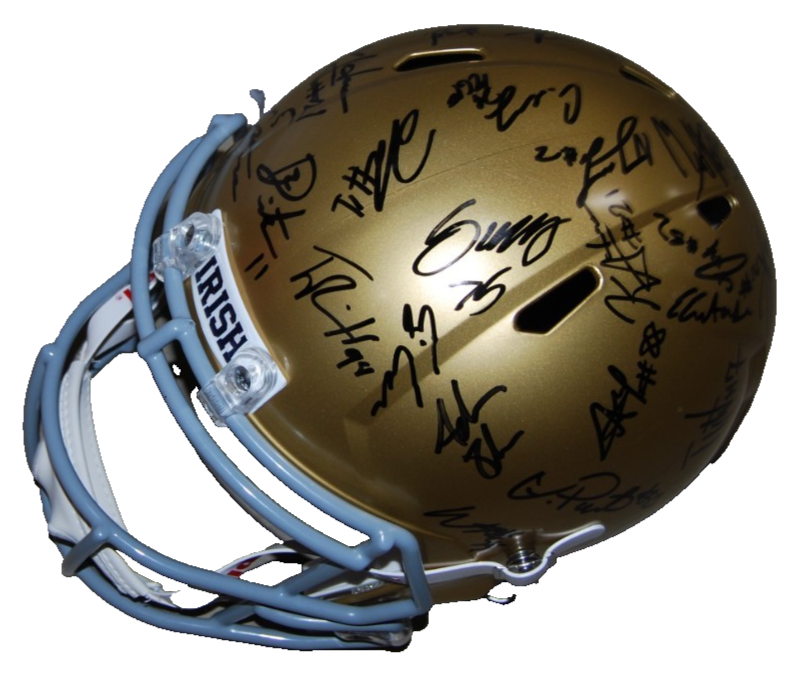 2026-27 NOTRE DAME FIGHTING IRISH team signed full size replica helmet CARR