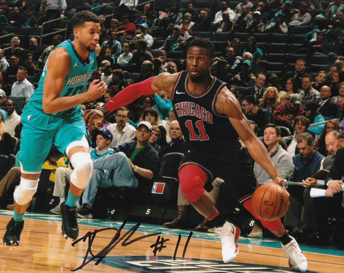 DAVID NWABA signed (CHICAGO BULLS) autographed BASKETBALL 8X10 photo W/COA #1