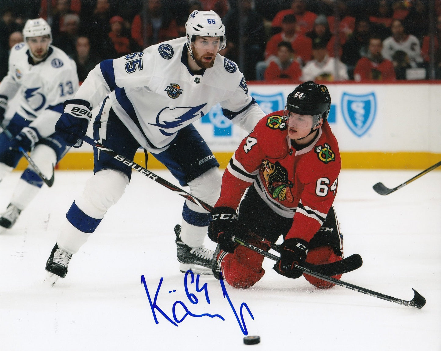 DAVID KAMPF signed (CHICAGO BLACKHAWKS) HOCKEY 8X10 photo W/COA #5