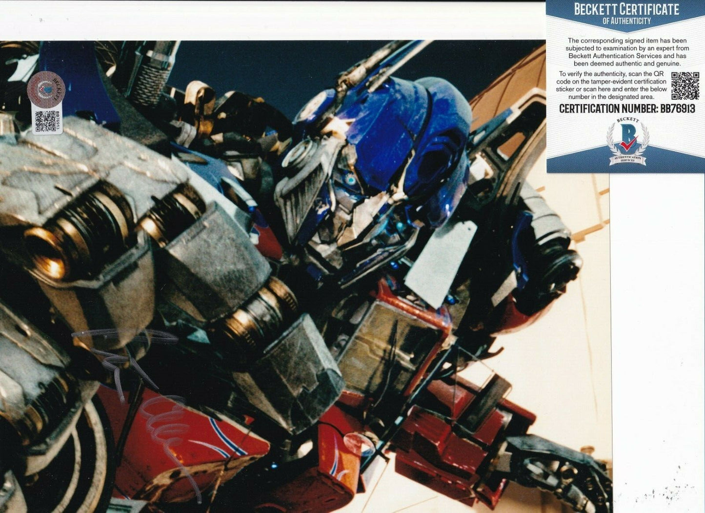 PETER CULLEN signed (TRANSFORMERS) Optimus Prime 8X10 photo BECKETT BAS BB76913