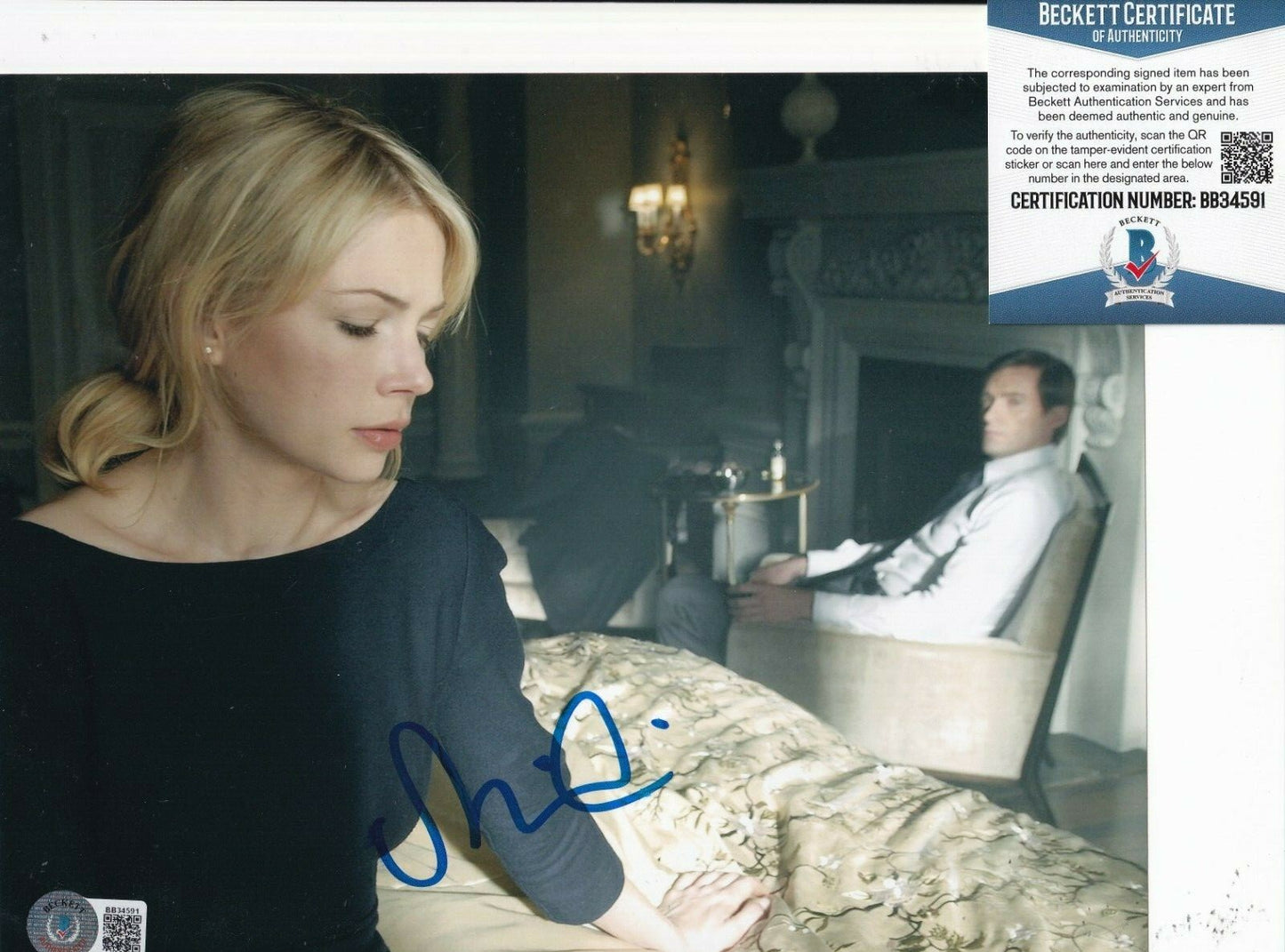 MICHELLE WILLIAMS signed (DECEPTION) Movie 8X10 photo BECKETT BAS BB34591
