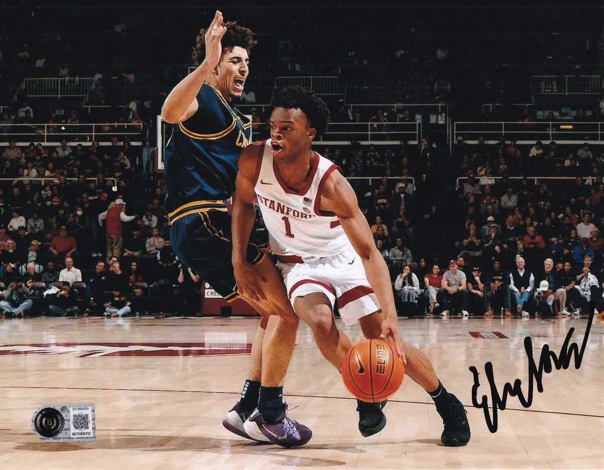 EBUKA OKORIE signed (STANFORD CARDINAL) basketball 8X10 photo BECKETT BY085609