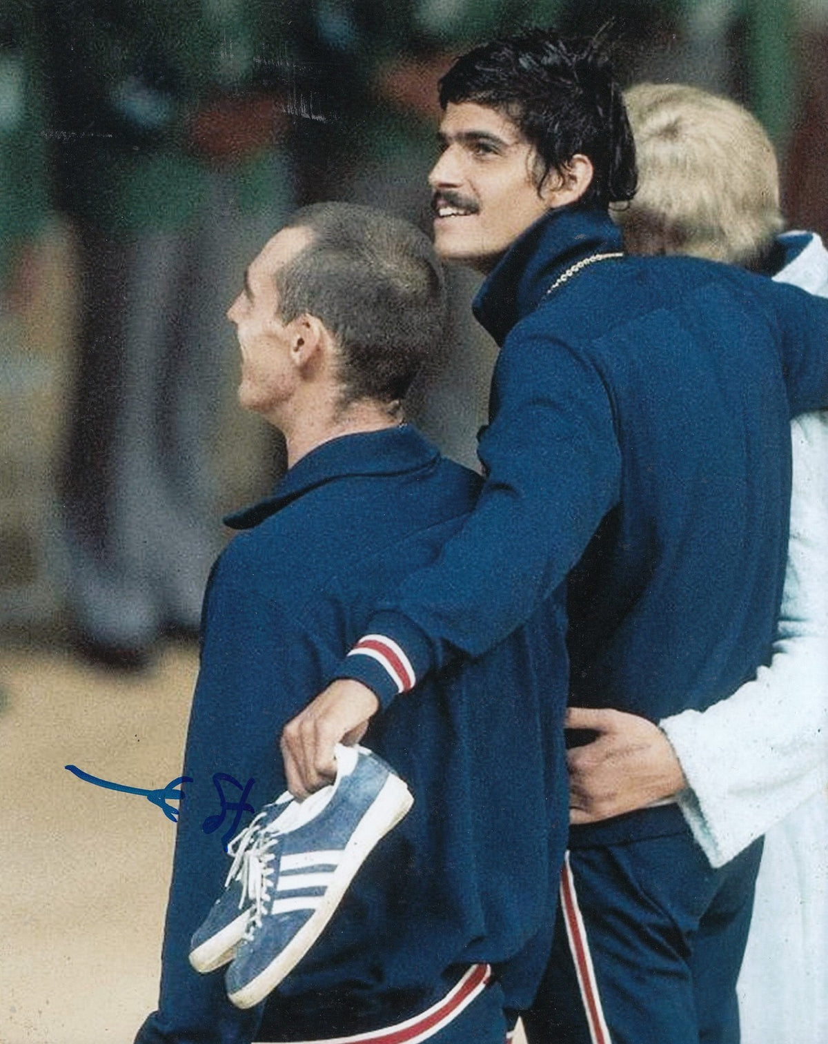 MARK SPITZ signed (USA SWIMMING) 8X10 *SWIMMER* SUMMER OLYMPICS photo W/COA #1