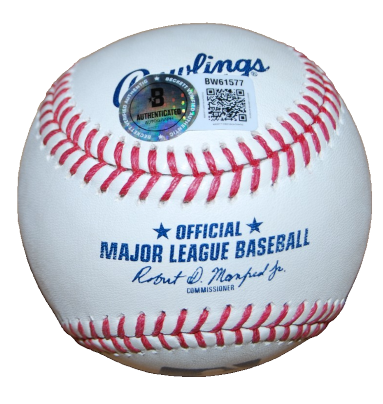 JOE MADDON signed (CHICAGO CUBS) OML Major League baseball BECKETT BW61577