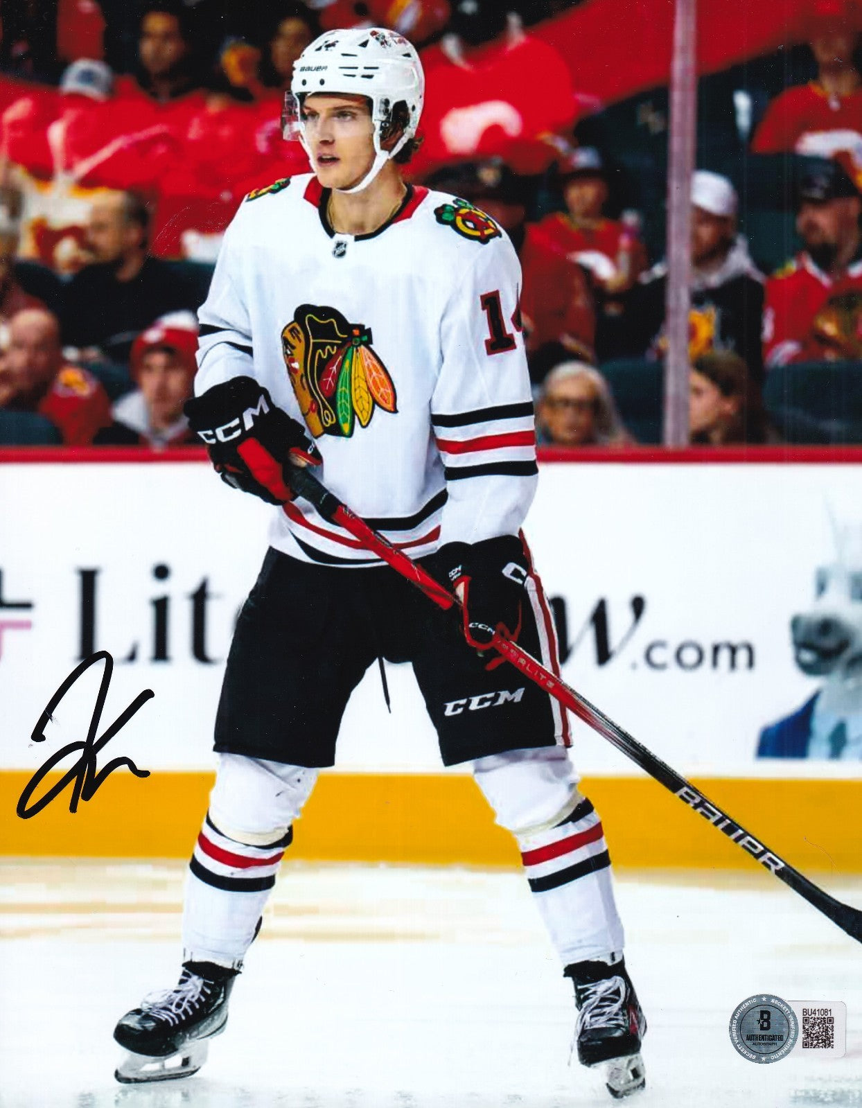 KEVIN KORCHINSKI signed (CHICAGO BLACKHAWKS) 8X10 photo BECKETT BAS BU41081