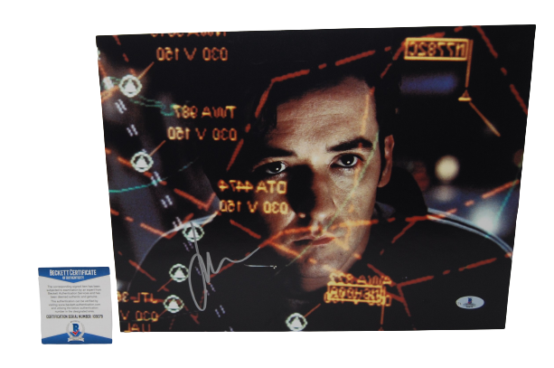 JOHN CUSACK signed (CON AIR) Movie auto Vince Larkin 11X14 photo BECKETT BAS #2