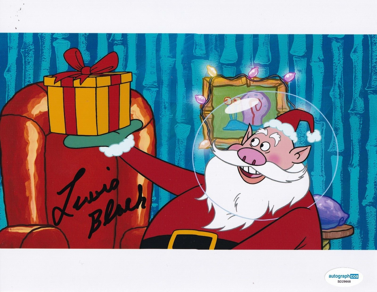 LEWIS BLACK signed (SPONGE BOB SQUAREPANTS) Santa Claus 8x10 photo ACOA SD29668