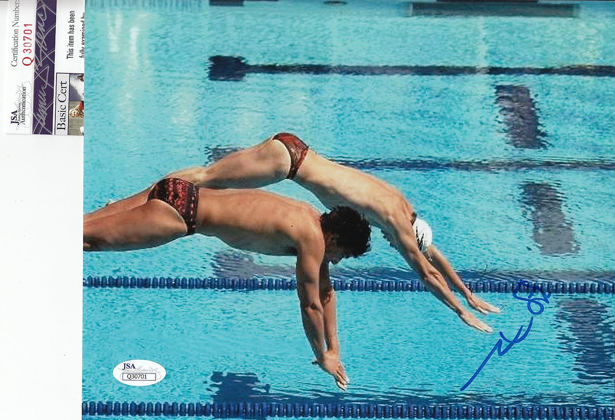 Mark Spitz signed Olympics swimming 8x10 photo JSA Authenticated Q30701