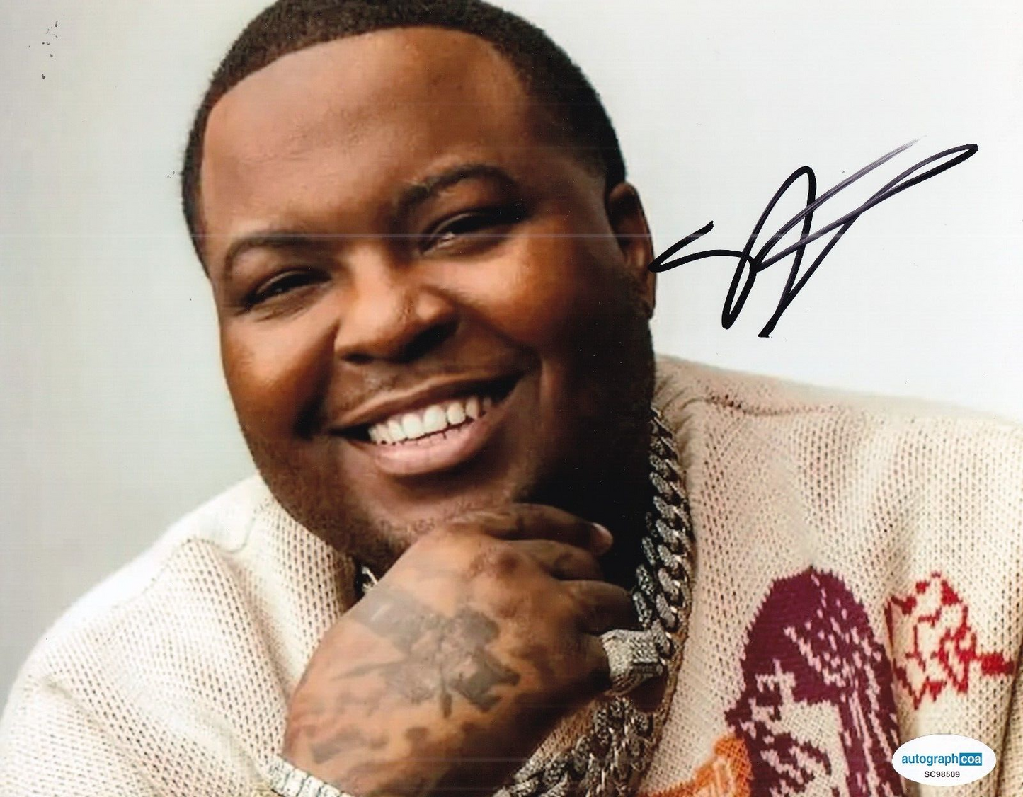 SEAN KINGSTON signed (BEAUTIFUL GIRLS) Singer JAMAICA 8X10 photo ACOA SC98509