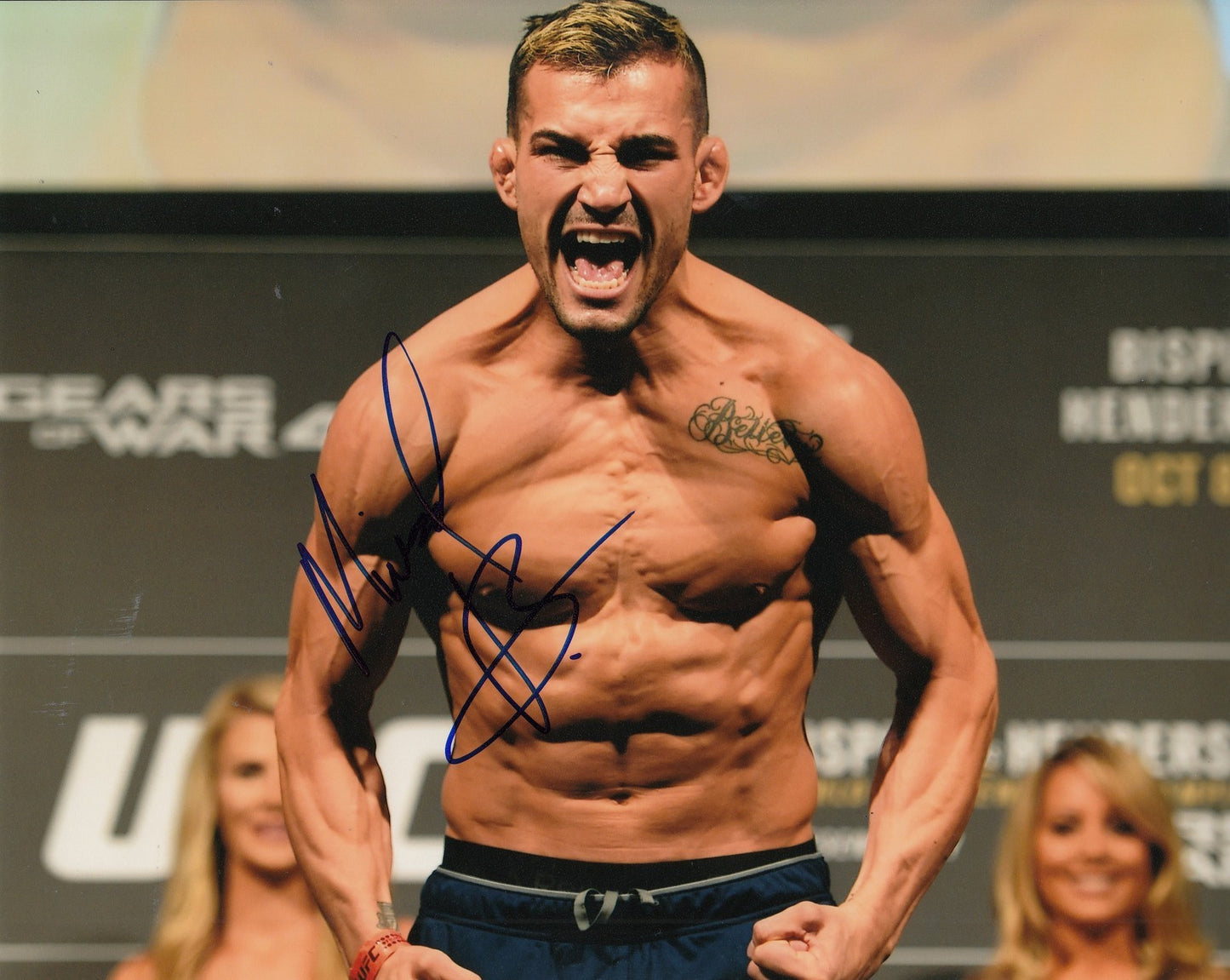 MIRSAD BEKTIC signed (UFC) FEATHERWEIGHT MMA FIGHTING 8X10 photo W/COA #2