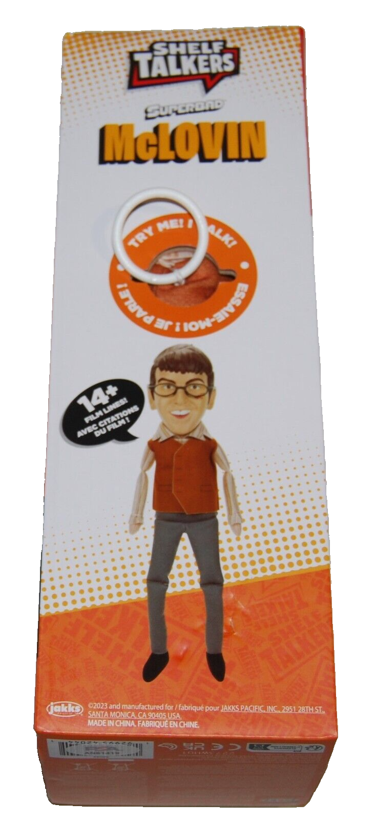 CHRISTOPHER MINTZ-PLASSE signed (MCLOVIN) SUPER BAD Talking Doll PSA/DNA AN61409