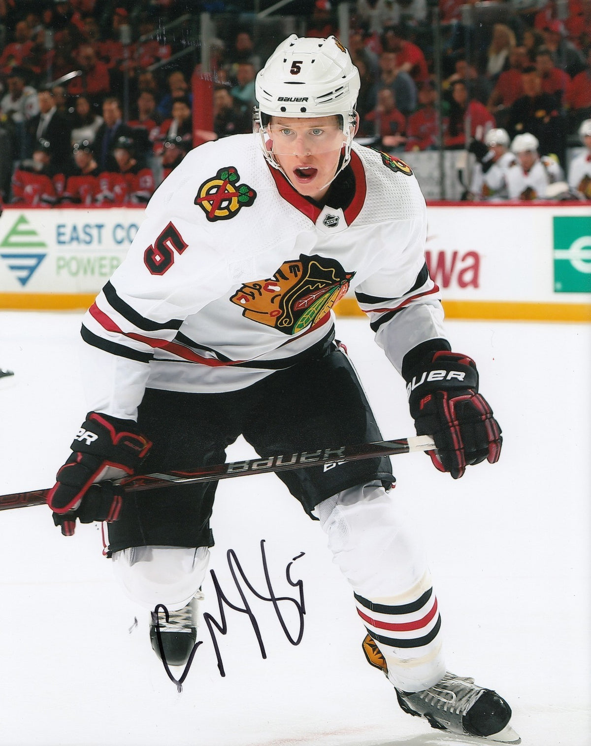 CONNOR MURPHY signed (CHICAGO BLACKHAWKS) HOCKEY 8X10 photo W/COA #1