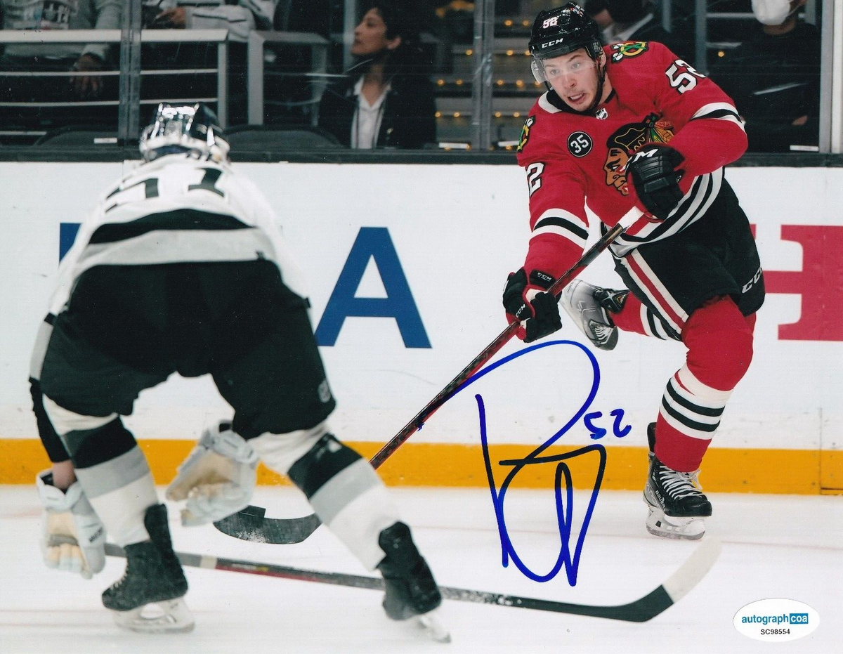 REESE JOHNSON signed (CHICAGO BLACKHAWKS) Hockey 8X10 photo ACOA SC98554
