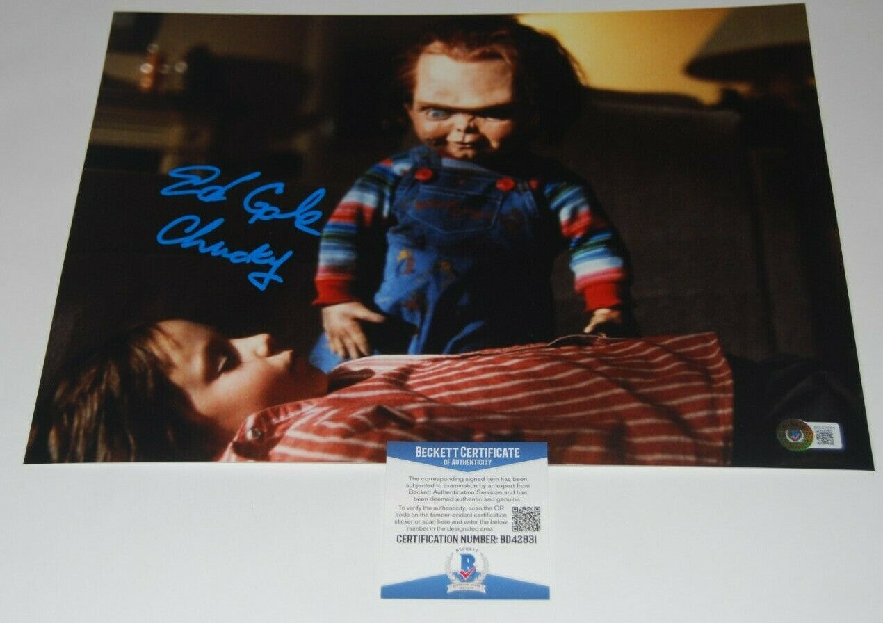 ED GALE signed (CHILD'S PLAY) Movie 11X14 photo *CHUCKY* BECKETT BAS BD42831