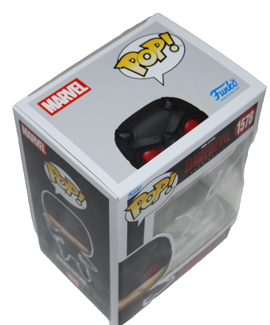 CHARLIE COX signed (DAREDEVIL) Born Again Funko Pop #1578 BECKETT BY085870