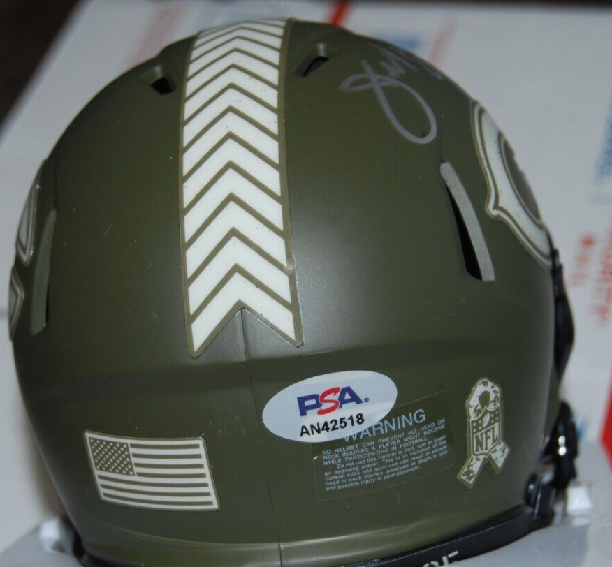JIM MCMAHON signed (CHICAGO BEARS) Salute mini football helmet PSA/DNA AN42518