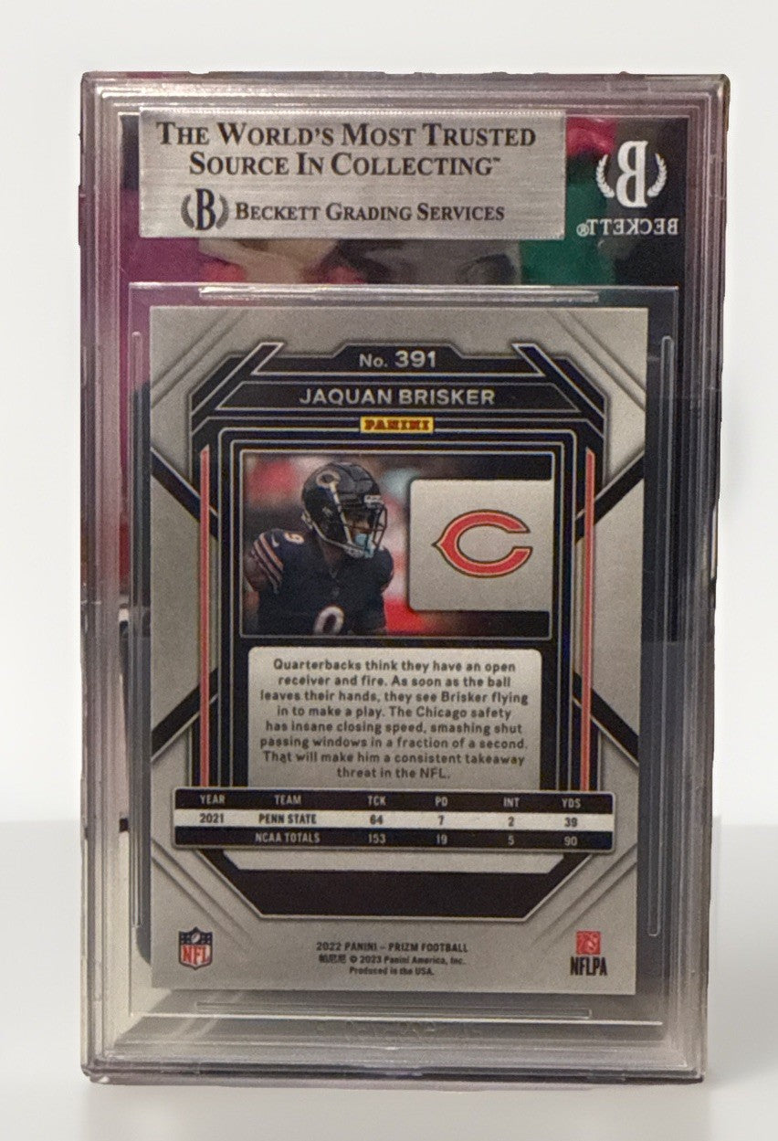 Jaquan Brisker signed Chicago Bears 2022 Panini 391 RC Card Beckett 00019287817