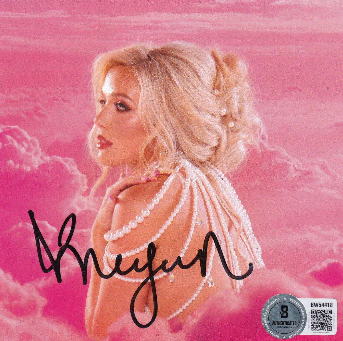 MEGAN MORONEY signed (CLOUD 9) 5X5 Cd cover insert BECKETT BAS BW54418